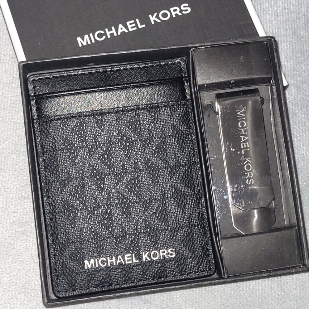 Michael Kors Card Wallet & Money Clip Boxed Set